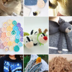 photo collage of crochet patterns of unusual things