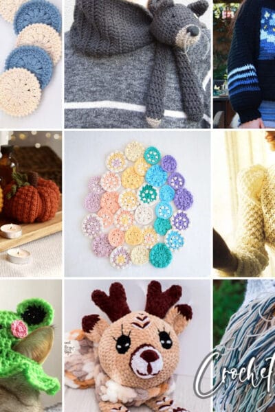 photo collage of unusual crochet patterns