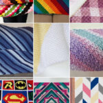 photo collage of c2c crochet Blanket Patterns