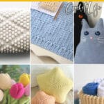 photo collage of crochet patterns for the house with text which reads best home decor crochet patterns