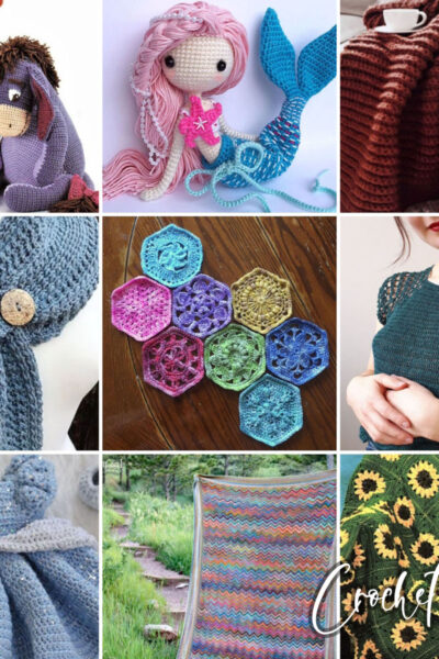 photo collage of etsy crochet patterns