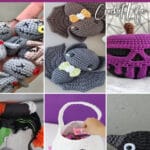 photo collage of spooky crochet patterns for halloween with text which reads the best halloween crochet patterns