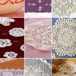 photo collage of japanese doily crochet patterns