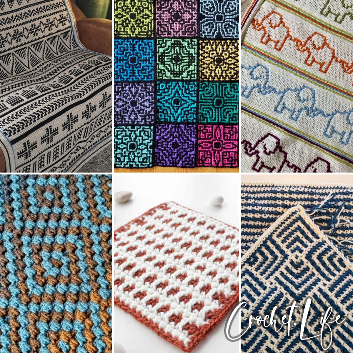14 Beautiful Mosaic Crochet Patterns - Crochet Life