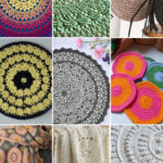 photo collage of crochet in the round patterns