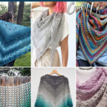 photo collage of patterns for crocheted shawls with text which reads the best shawl crochet patterns