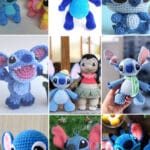 photo collage of crochet stitch patterns
