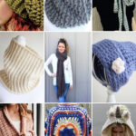 photo collage of super bulky yarn crochet patterns