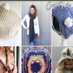 photo collage of super bulky yarn crochet patterns with text which reads best super bulky yarn crochet patterns