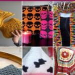 photo collage of unusual crochet patterns with text which reads best unique crochet patterns