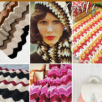 photo collage of patterns for zig zag crochet with text which reads the best zig zag crochet patterns