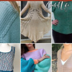 photo collage of crochet patterns for plus sizes with text which reads the best plus size crochet patterns