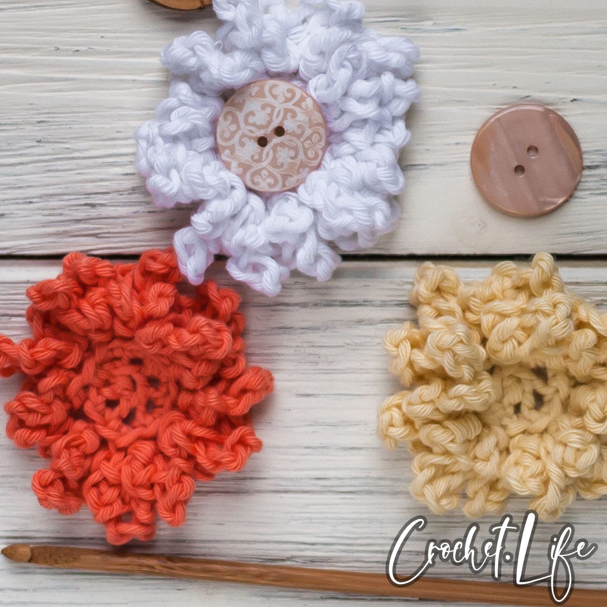 crocheted flower pattern