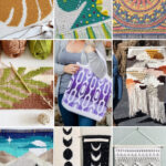 photo collage of tapestry crochet patterns