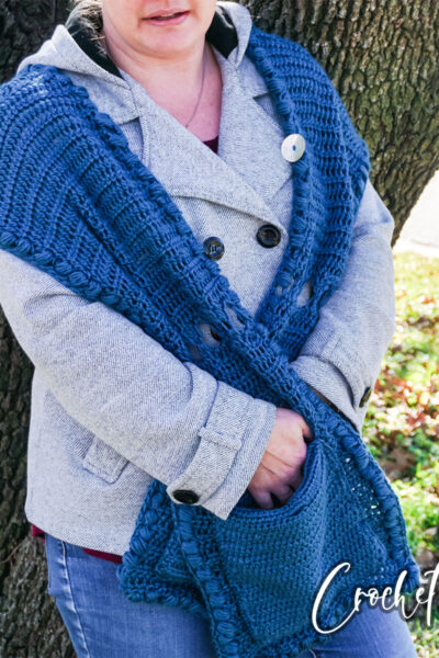 scarf with pockets free crochet pattern
