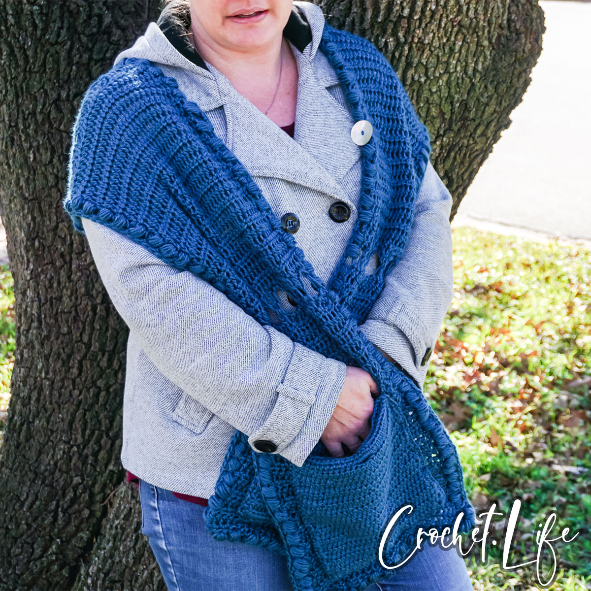 scarf with pockets free crochet pattern