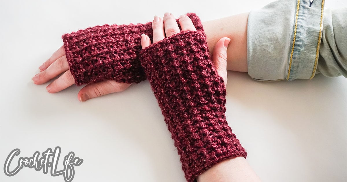 easy fingerless gloves free crochet pattern