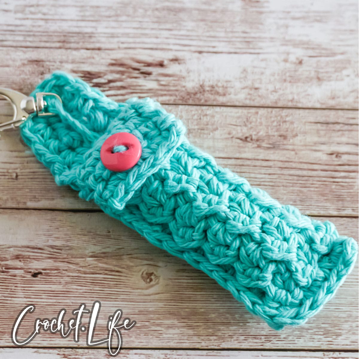 free pattern for a crochet chapstick holder