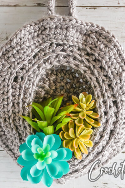 free crochet pattern for a hanging basket