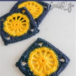 crochet granny square pattern with text which reads simple granny square free crochet pattern