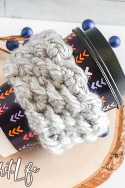 free coffee cup sleeve crochet pattern