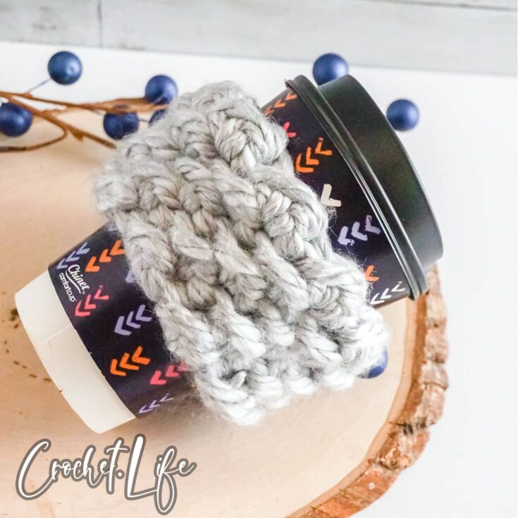free coffee cup sleeve crochet pattern